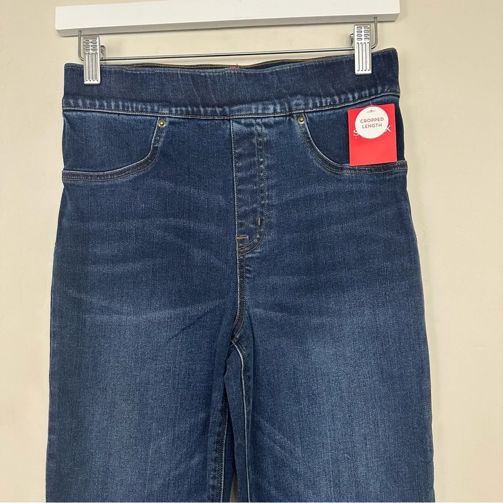 SPANX Cropped Flare Denim Stretch Jeans in Medium Wash - Picture 5 of 15